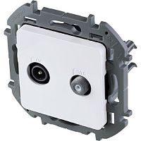 Розетка TV+SAT Звезда без рамки Legrand Inspiria 1-м белый картинка